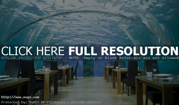 undersea restaurant Ithaa The Maldives Undersea Restaurant