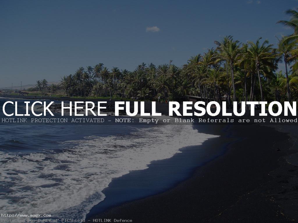 black beach6 Panuluu Hawaiian Black Sand Beach